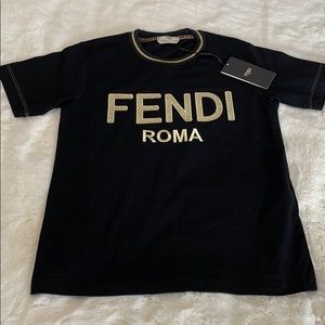 Fendi Roma Logo T Shirt